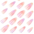 thumbnail image 2 of Set de uñas postizas con forma de almendra, 24 piezas, coloridas y brillantes, con 12 tamaños diferentes para manicura profesional., 2 of 5