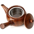 thumbnail image 4 of Mini Teapot, Classic Wooden Tea Pot Side Handle, with Removable Stainless Steel Infuser Filter Strainer, Small Kung Fu Teapot Kettle for Loose Leaf Tea, Blooming Tea, Coffee, 4 of 8