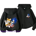 thumbnail image 4 of Sudadera con capucha y cremallera para niños con estampado de dibujos animados de Sonic Lightning, sudadera de manga larga para otoño/invierno, chaqueta informal para niños de 2 a 12 años y niñas, 4 of 5