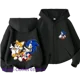 thumbnail image 4 of Sudadera con capucha y cremallera para niños con estampado de dibujos animados de Sonic Lightning, sudadera de manga larga para otoño/invierno, chaqueta informal para niños de 2 a 12 años y niñas, 4 of 5