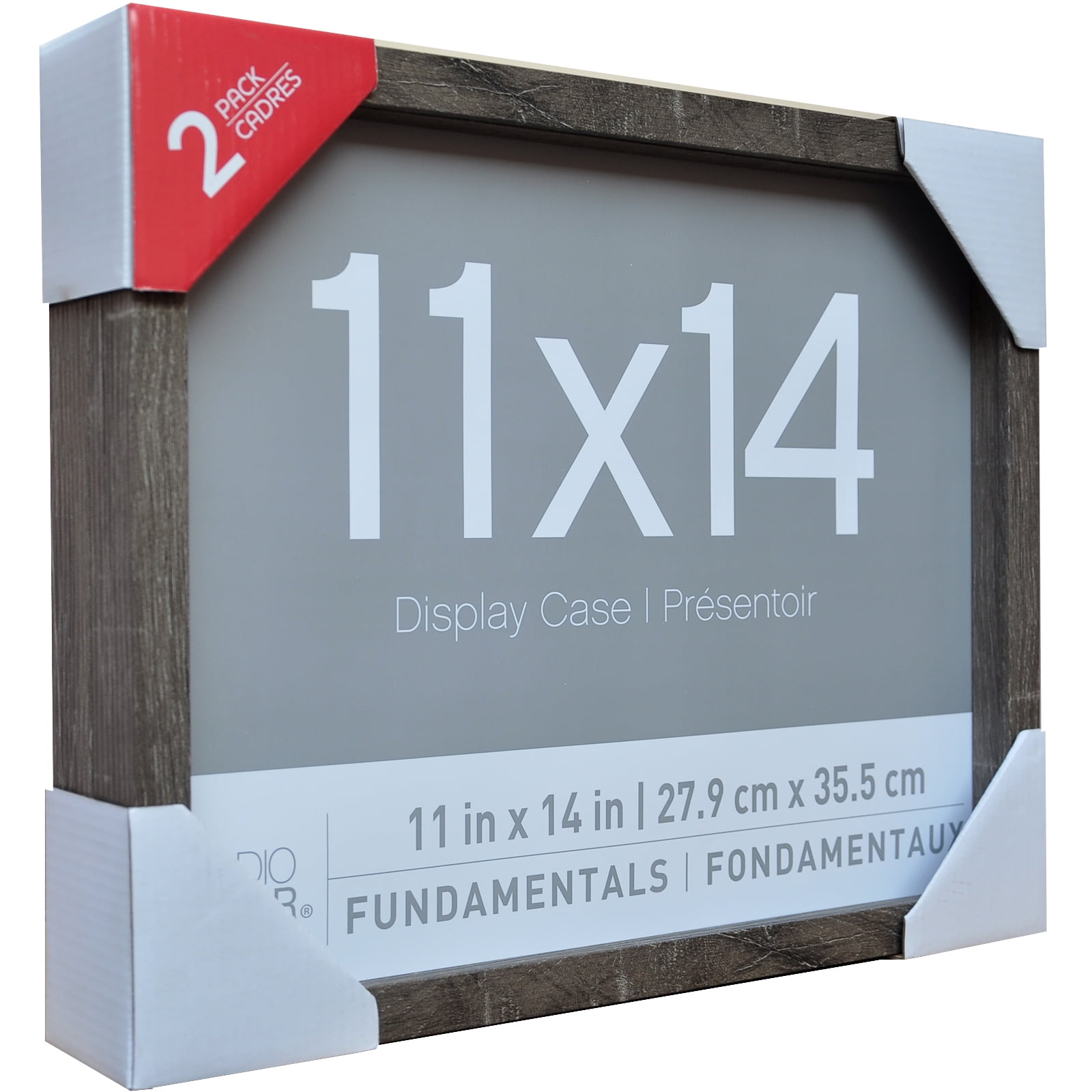 2 Pack Fundamentals 11" x 14" Gray Shadow Boxes by Studio Decor