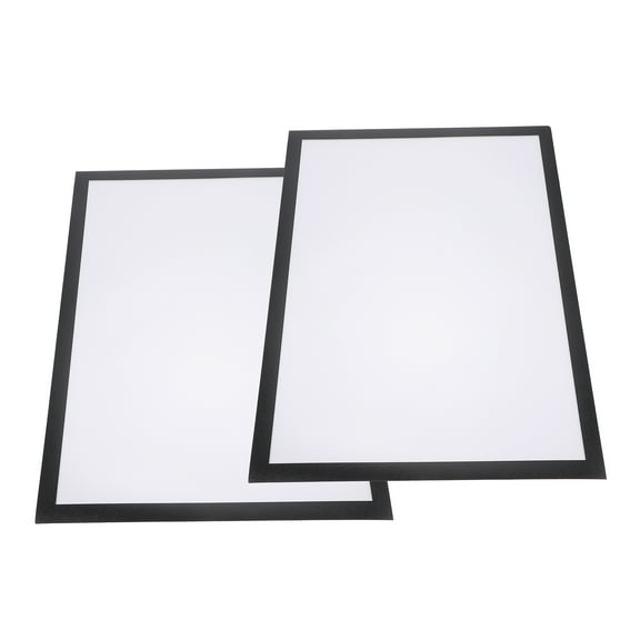 Luxshiny 2-Pack Clear Magnetic Photo Frames with Black Plastic Border for Wall Display and Family Picture Decoration