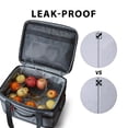 thumbnail image 3 of TOURIT Bolsa refrigeradora para 48 latas, refrigerador Suave con Aislamiento, Bolsa refrigeradora Grande y Plegable, refrigeradores para Almuerzo de 32 litros para Picnic, Playa, Trabajo, Viaje, Gris, 3 of 5