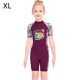 thumbnail image 2 of Buceo vela chicas traje de neopreno uv protección infantil manga corta manga corta cuello redondo cremallera traje de baño traje de baño Rash Guard Shorty Steet Moder Purple XL Eigraketly OD003665-08, 2 of 7