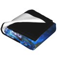 thumbnail image 2 of Cauagu Blue Viper Snake Pattern Flannel Bed Blankets,Fleece Blanket Comfortable Air Conditioning Blanket for Sofa Bed Travel Couch & Living Room -60"x50", 2 of 8