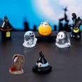 thumbnail image 3 of 12pcs/Set Mini Cartoon Ghost Skull Tombstone Ghost Face Pumpkin Halloween Dollhouse Resin Decoration, Accessories Material Small Ornaments, 3 of 5