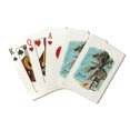 thumbnail image 1 of Santa Cruz, California, Beach and Lifeguard Shack, Van Gogh Style, Contour, Lantern Press, Premium Playing Cards, 52 Card Deck with Jokers, USA Made, 1 of 5