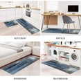thumbnail image 3 of Blue and Grey Kitchen Rugs and Mats Sets of 2,Abstract Art Kitchen Decoration Non-Slip Absorbent Mats for Sink Waterproof Runner Rug for Laundry Room ,17x24+17x48inch, 3 of 5