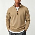 thumbnail image 2 of GXWEA Men's Quarter Zip Sweater Casual Lightweight Knit Pullover Sweater, 2 of 4