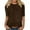 Brown, variant on Fartey 2025 Womens Half Sleeve Tshirt Tops Fashion Elegant Velvet Crew Neck T Shirts Slim Fit Summer Tunic Tops Dressy Casual Cute Going out Blouses Blue S-3XL