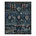 thumbnail image 3 of Unique Loom Morocco Collection Area Rug - Palace (8' x 10' Rectangle Navy Blue/Black), 3 of 7