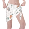 thumbnail image 3 of Kll Dino On A Skateboard Surf Print Women'S Sarong Coverups Short Bathing Suit Wrap Skirt Beach Wrap Swimsuit Cover Ups, 3 of 7