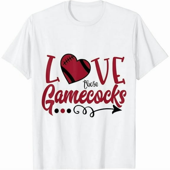 100% cotton tshirts men tee Love those Gamecocks Football Spirit T-shirt