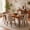 Camel, variant on Dining Chair Set of 4, Upholstered Fabric Wingback Dining & Kitchen Chairs with Wood Legs, Thick Cushions & Leveling Feet, for Dining Room Living Room