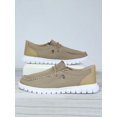 thumbnail image 4 of Men White Lace-up Front Loafers, Round Toe Boat Shoes For Daily, 4 of 4