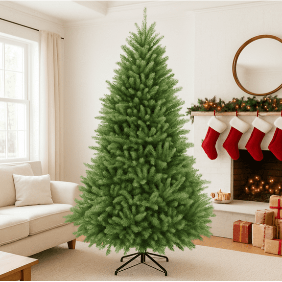 6FT Artificial Christmas Tree Premium Pine Xmas Tree with PVC Tip, Christmas Tree Holiday Party Decor for Home Office, Foldable Stand, Easy Assembly
