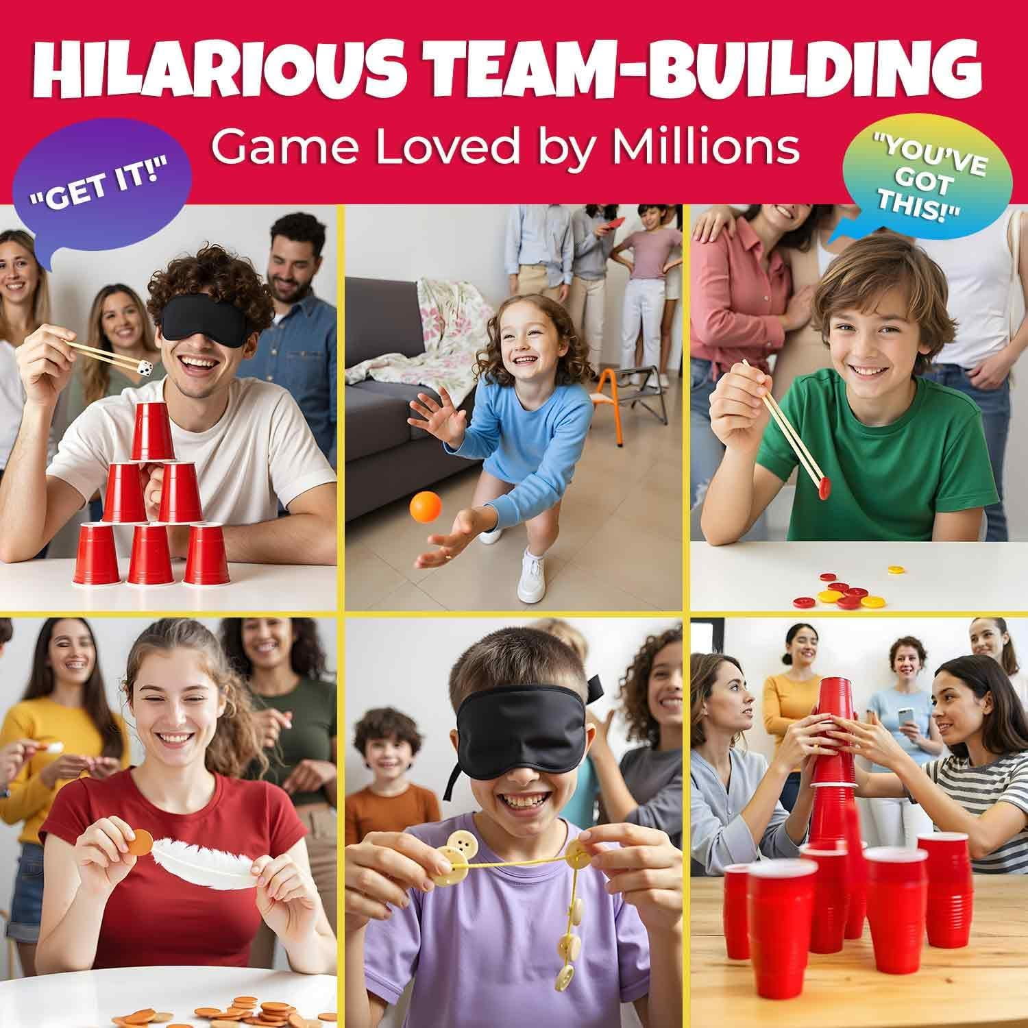 QUOKKA Family Game for Kids and Adults - 250 Unique Cards with Fun and Challenge Tasks - Perfect Game for Party