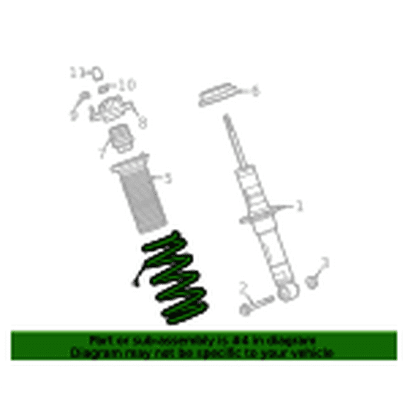 2021 Chevrolet Corvette Coil Spring 84747904 LEFT Spring, F Spring
