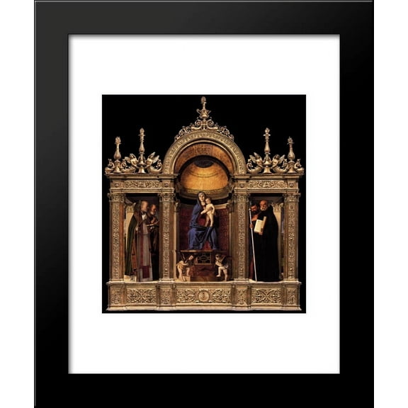Frari Triptych 20x24 Framed Art Print by Bellini, Giovanni