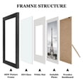 thumbnail image 2 of Povrgive 10 Pack Multi Sizes Picture Frames Collage Family, Real Glass Gallery Wall Frame Set, Black, 2 of 8