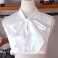 thumbnail image 2 of WZXFASHION Bow Tie Detachable Collar Satin Fake Shirt Collar with Ribbon Elegant Accessory One Size 80g, 2 of 4