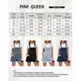 thumbnail image 7 of Pink Queen Women's Denim Classic Adjustable Straps Cuffed Hem Bib Overalls Shortalls S-2XL, 7 of 7