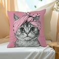 thumbnail image 4 of Virelaxpo Festive Animal Print Pillow Cover for Christmas and Home Decoration, 45x45cm Flock Material with Invisible Zipper, Ideal for Sofa Living Room Indoor Outdoor Use, 4 of 6