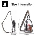 thumbnail image 4 of Bolso bandolera transparente aprobado por el estadio para mujer con correa de hombro ancha, bolso bandolera transparente de PVC, bolso de pecho pequeño con correa ajustable, 4 of 6