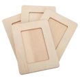 thumbnail image 2 of 4 pcs Wooden Picture Frames Kids DIY Projects Photo Frame Unfinished Wood Photo Frame, 2 of 9