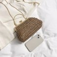 thumbnail image 1 of Bolso de noche con cadena para mujer, bolsos tejidos a mano para cena, bolso de mano (caqui) Ndcxsfigh Para Estrenar, 1 of 8