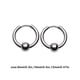 thumbnail image 3 of Jumpingount 1 par de pendientes Unisex para mujer, pendientes exquisitos de acero inoxidable, joyería para novias, esposa, regalos, pendientes circulares Ropa, zapatos y accesorios Miscelánea 10 mm Jumpingount AP018185-02, 3 of 6