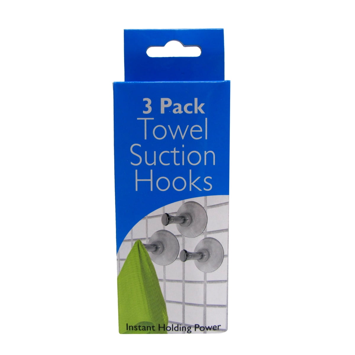 3 Pack Shower Suction Cup Wall Hooks Loofah Body Sponge Washcloth Holder Bathroom Towel Hanger