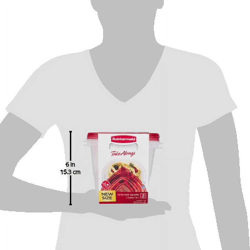 Rubbermaid TakeAlongs Food Storage Containers (Set of 2) 7 Cups Squares Rubbermaid TakeAlongs Food Storage Containers (Set of 2) 7 Cups Squares