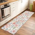 thumbnail image 2 of Pink Watercolor Floral 2'x6' Runner Rugs for Hallway Kitchen Bedside Non Slip Washable, Spring Botanical Leave Flowers Entryway Rug Runners with Rubber Backing, Long Carpet Runner for Laundry Room, 2 of 8