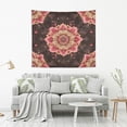 thumbnail image 2 of Wobogo Pink Mandala Flowers Tapestry 60×40in Home Living Room Bedroom Wall Hanging Ornaments, 2 of 10