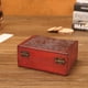 thumbnail image 4 of Caja de joyas vintage de madera - Mini cerradura metálica, compacta y duradera - Para guardar pendientes, collares y pulseras, 4 of 5