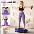 thumbnail image 3 of Evitormill Vibration Plate Exercise Machine Whole Body Workout Vibration Fitness Platform with Loop Bands, Blue, 3 of 10