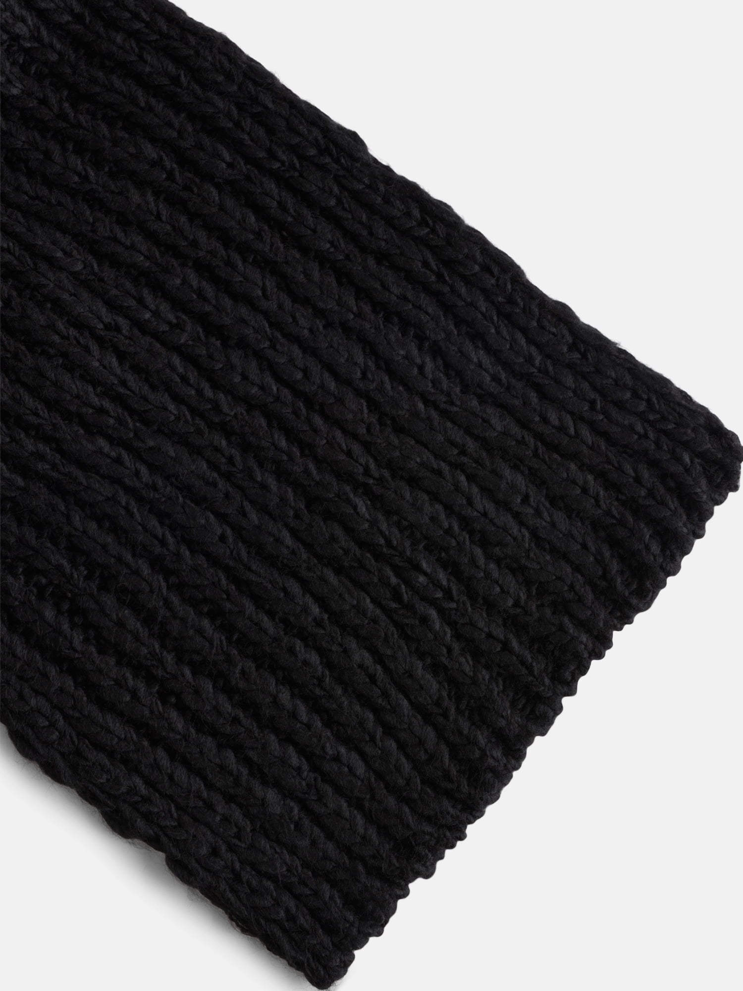 Scenario Women's Chunky Textured Scarf, Black Soot