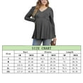 thumbnail image 2 of Maternity Shirts Women's V Neck Floral Maternity Tops Smocked Ruffle Hem Tunic Blouse For Women, 2 of 2