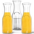 thumbnail image 2 of Kitchen Lux Carafe Glass Pitchers for Drinks Wine Decanter 1 Liter Set of 4, 2 of 7