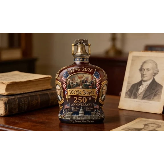 US 250th Anniversary Whiskey Bottle Collectible Decorative - We The People 2026 Whiskey Bottle Historical Commemorative Bottle Independence Day Father's Day Gifts