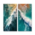 thumbnail image 2 of Designart "Aerial Photograph of Turquoise Waves Breaking I" Coastal Waves Wall Art Set Of 2 - Coastal Blue Wall Decor Set Of 2, 2 of 6