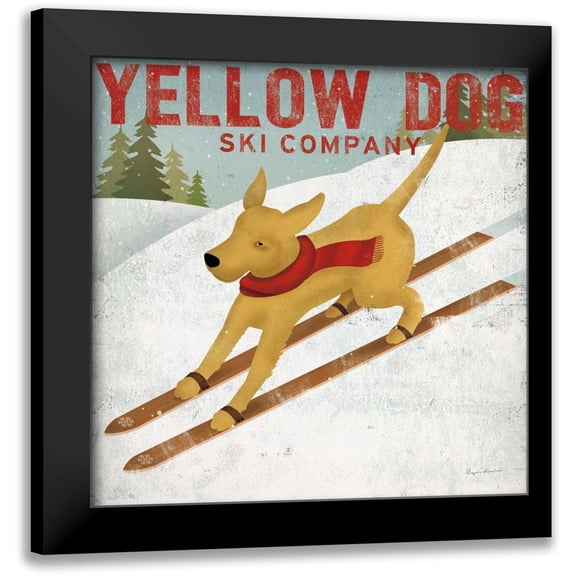 Fowler, Ryan 12x12 Black Modern Framed Museum Art Print Titled - Yellow Dog Ski Co