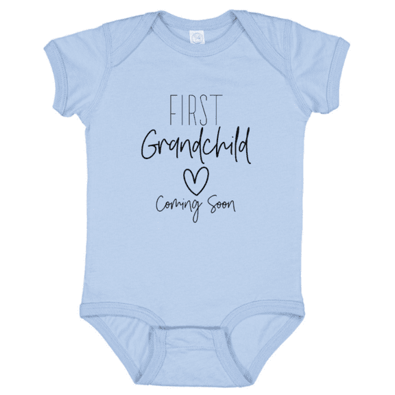 Baby Onesie Hub First Grandchild Coming Soon Bodysuit – Cute Baby Onesie, Infant Bodysuit, Newborn Gift