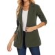 thumbnail image 2 of Blazer MINTLIMIT para mujer de manga larga con un botón, color verde militar, 2 of 6