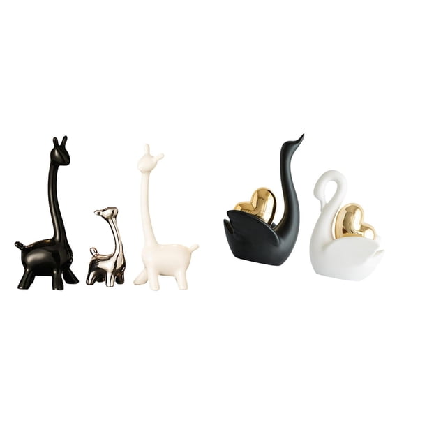 Estatua de ciervo alce,Estatua de jirafa de cerámica,adorno moderno para decoración del hogar,estatua de cisne,Estatuas y figuritas de cisne de cerámica modernas Esculturas,Escultura de