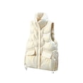 thumbnail image 3 of Txlixc Chaleco de mujer chaqueta de otoño chaqueta de cremallera de color sólido con bolsillo Txlixc  moda, 3 of 8