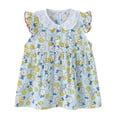 thumbnail image 4 of 2Pcs Baby Girls Outfit Clearance Toddler Kids Baby Girls Short Sleeve Print T-Shirt Shorts Cotton Pajamas Outfits Set, 4 of 5