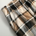 thumbnail image 6 of Cyglowse Women's Warm Plaid Pajama Pants Fluffy Fleece Winter Sleepwear With Pockets Flannel Soft Elastic Waist Cozy Home Pj Bottoms Earthy Yellow S, 6 of 9
