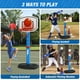 thumbnail image 2 of Set deportivo HYES 2 en 1 con canasta de baloncesto y pelota en T para niños, 2 of 9